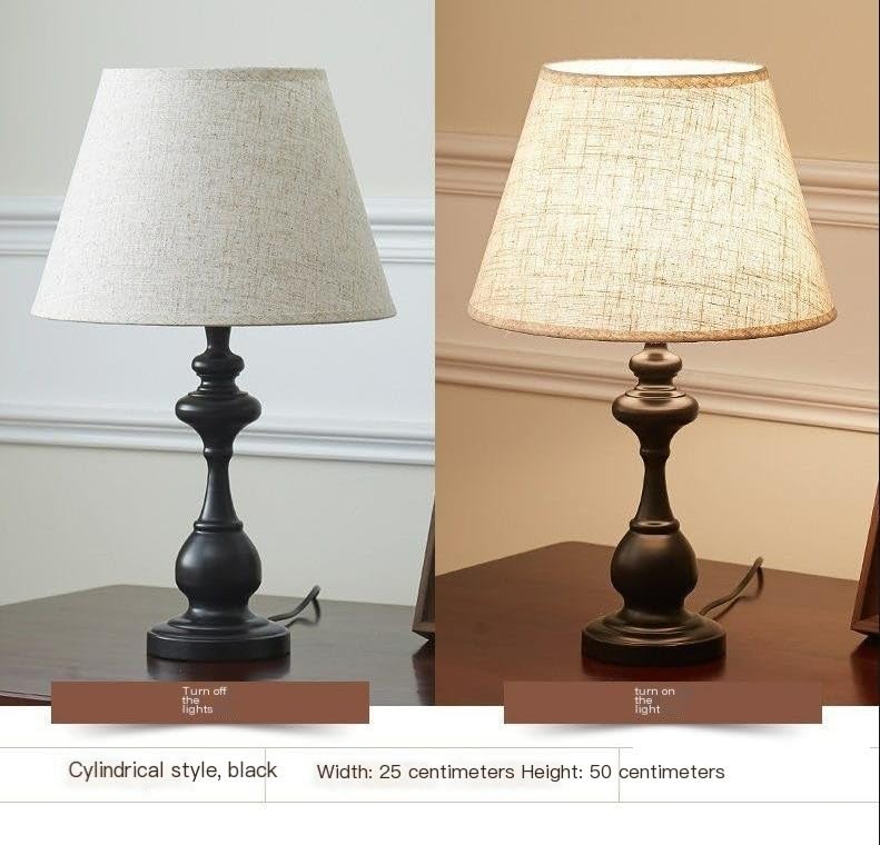 LIN XIAO HAO mayu Vintage Table Lamp with Switch E27 Antique